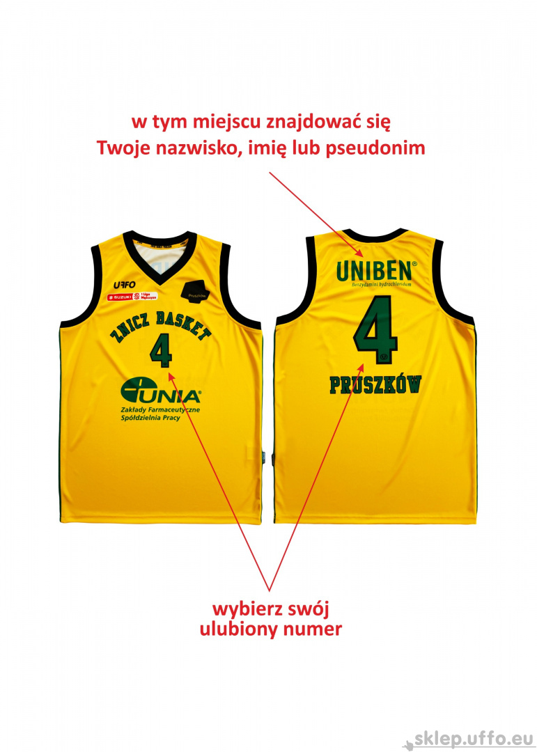 Domowa koszulka meczowa (swingman) Znicz Basket Pruszków