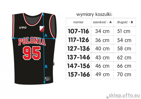 Dziecięca koszulka koszykarska retro Polonia Warszawa Dziecięca koszulka koszykarska retro Polonia Warszawa