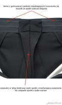Męskie spodnie sędziowskie z niskim stanem (z czarnym logo producenta)